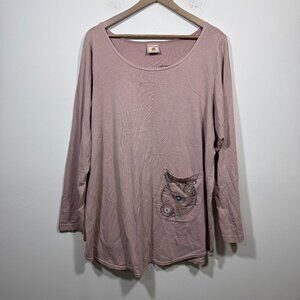 Bluefish Barclay Womens Tunic Top Size 1 Oversized Lagenlook Art to wear